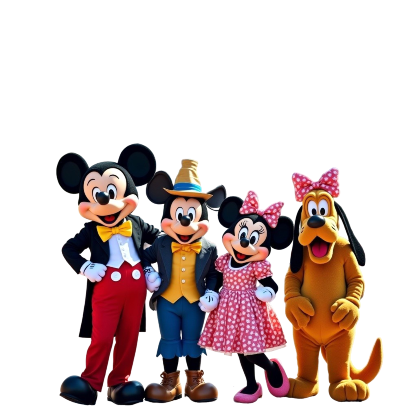 Micky Mouse, Goofy, Minnie y Pluto