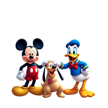 Micky Mouse, Pluto y el Pato Donald